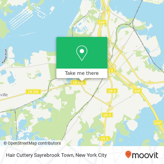Mapa de Hair Cuttery Sayrebrook Town