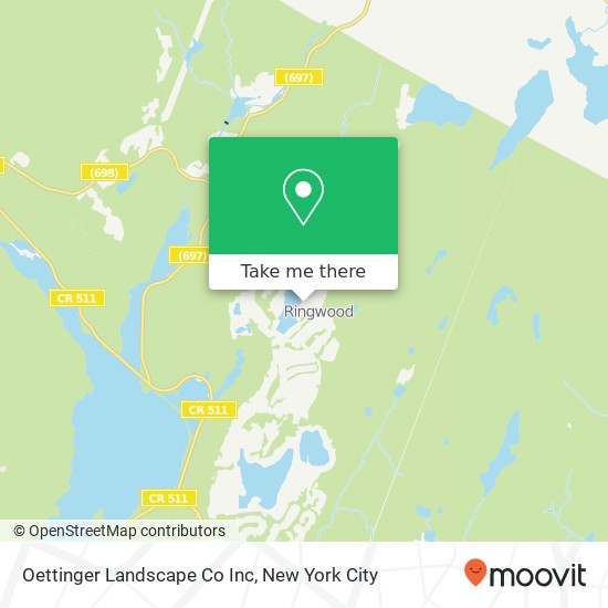 Oettinger Landscape Co Inc map