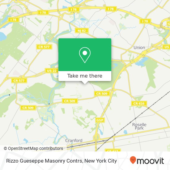 Rizzo Gueseppe Masonry Contrs map