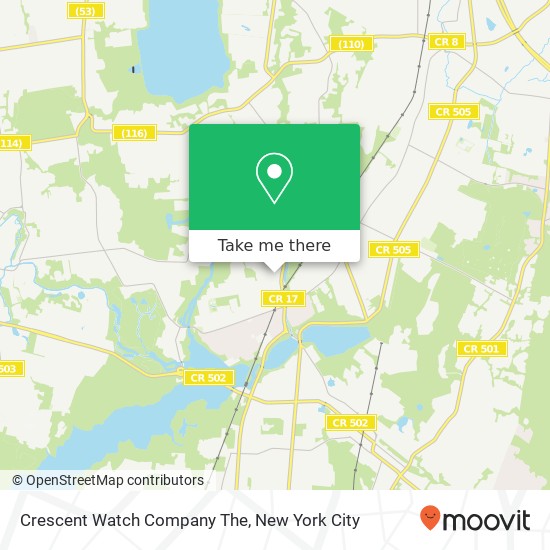 Crescent Watch Company The map