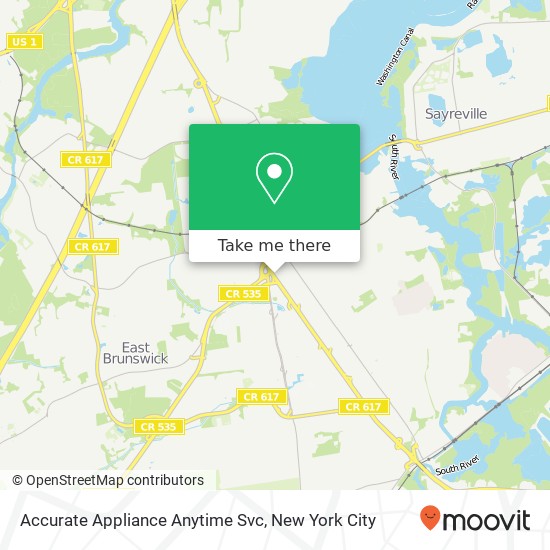 Mapa de Accurate Appliance Anytime Svc
