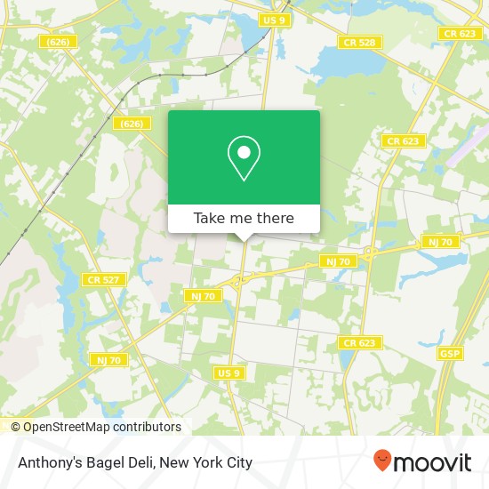 Anthony's Bagel Deli map