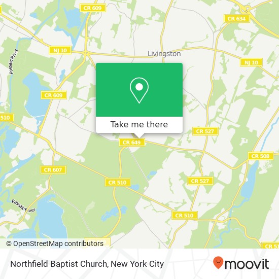 Northfield Baptist Church map