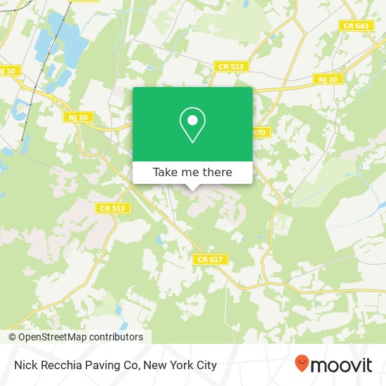 Nick Recchia Paving Co map