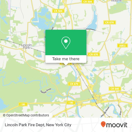 Lincoln Park Fire Dept map