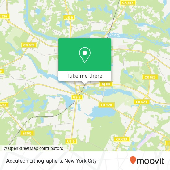 Accutech Lithographers map