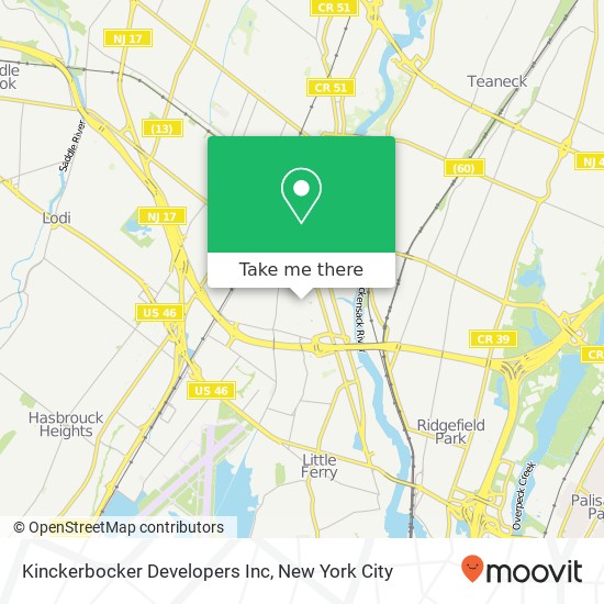 Mapa de Kinckerbocker Developers Inc