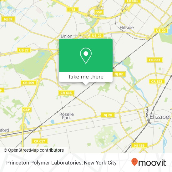 Mapa de Princeton Polymer Laboratories