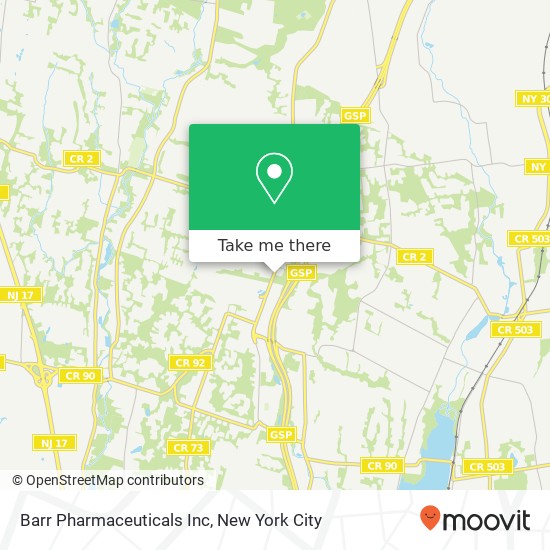 Mapa de Barr Pharmaceuticals Inc