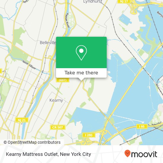 Mapa de Kearny Mattress Outlet