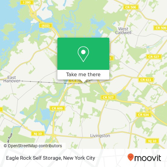 Mapa de Eagle Rock Self Storage