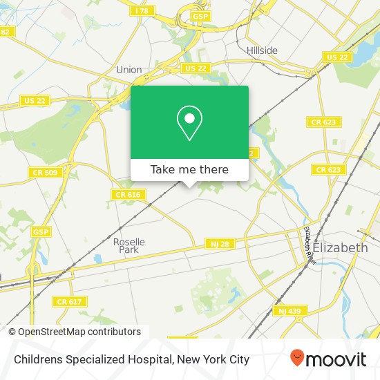 Mapa de Childrens Specialized Hospital