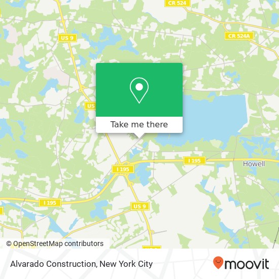 Mapa de Alvarado Construction