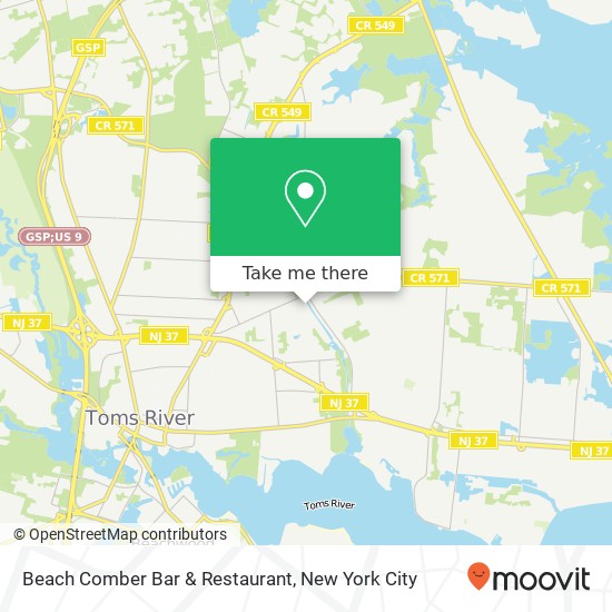 Beach Comber Bar & Restaurant map