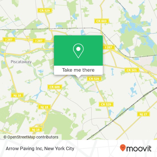 Arrow Paving Inc map
