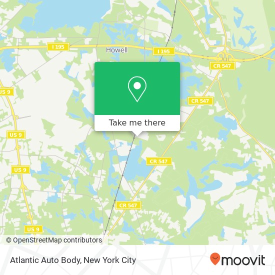 Atlantic Auto Body map