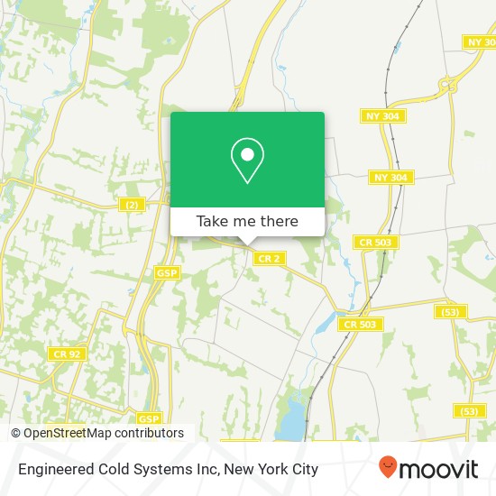 Engineered Cold Systems Inc map