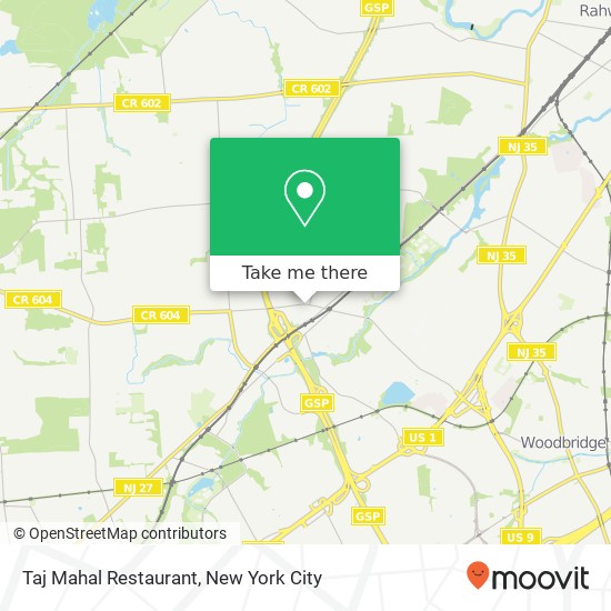 Mapa de Taj Mahal Restaurant
