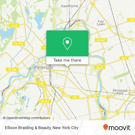 Ellison Braiding & Beauty map