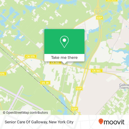 Senior Care Of Galloway map