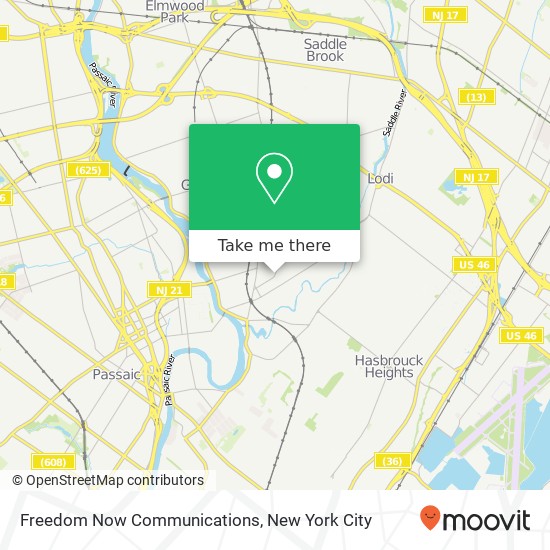 Mapa de Freedom Now Communications