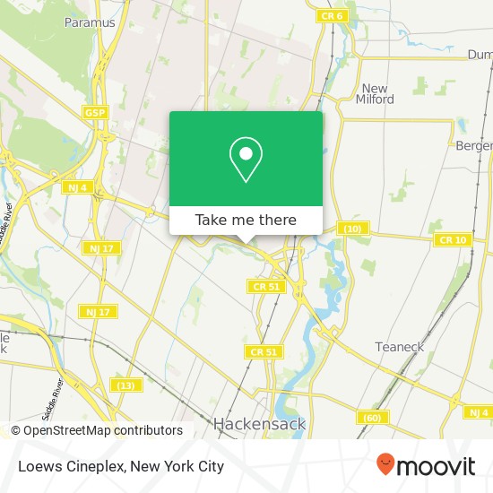 Mapa de Loews Cineplex