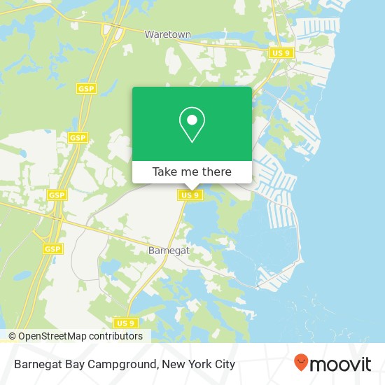 Barnegat Bay Campground map