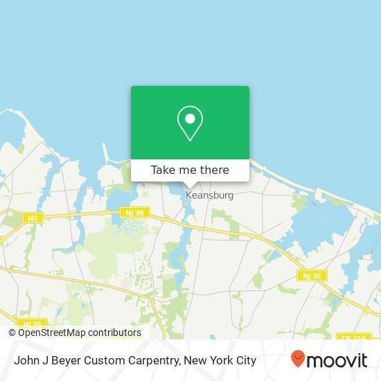 John J Beyer Custom Carpentry map