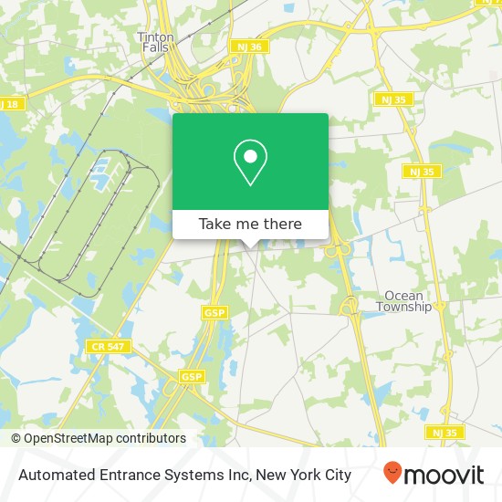 Automated Entrance Systems Inc map