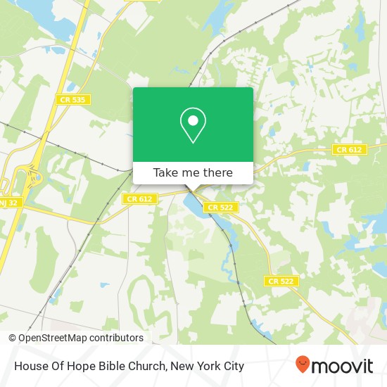 House Of Hope Bible Church map