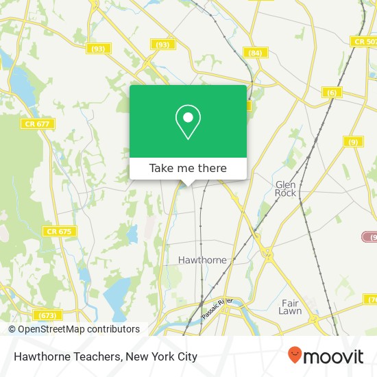 Hawthorne Teachers map