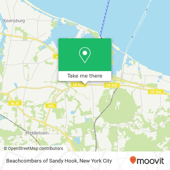 Beachcombers of Sandy Hook map