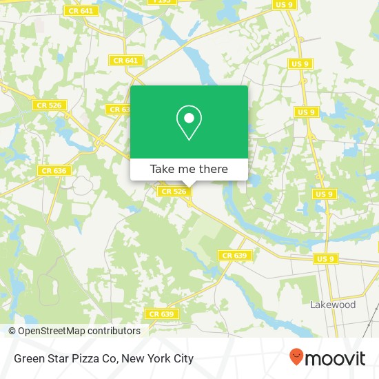 Green Star Pizza Co map