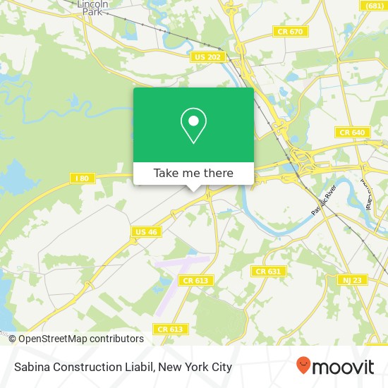 Sabina Construction Liabil map