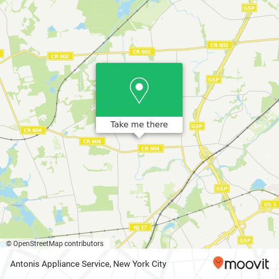 Antonis Appliance Service map