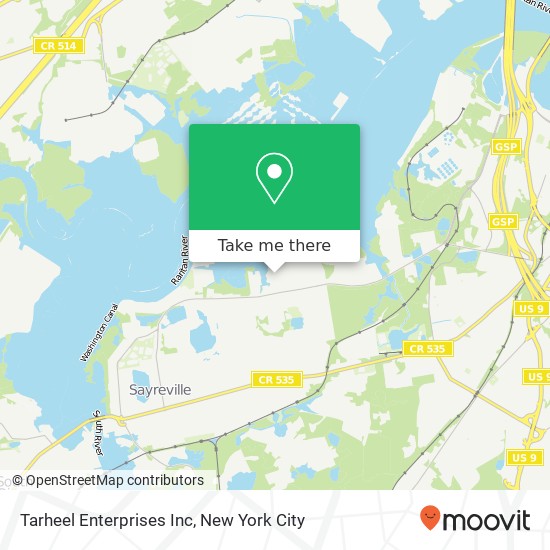 Mapa de Tarheel Enterprises Inc