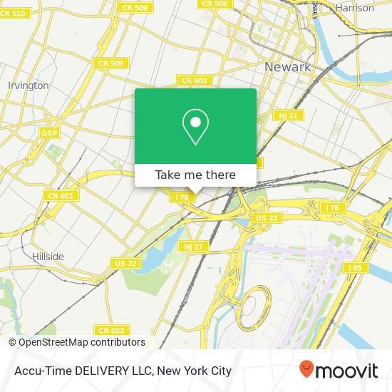 Mapa de Accu-Time DELIVERY LLC