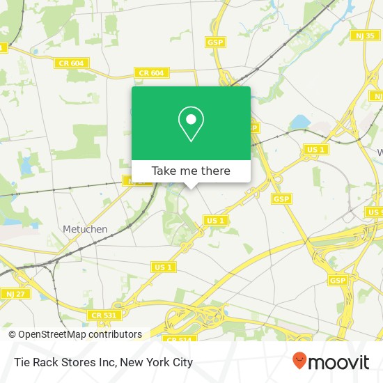 Tie Rack Stores Inc map