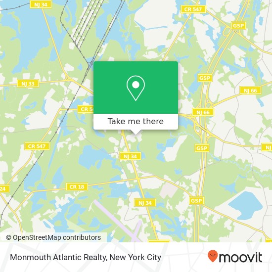 Monmouth Atlantic Realty map