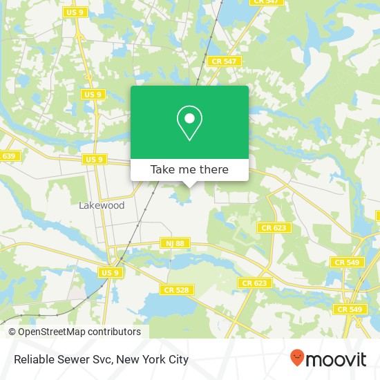 Reliable Sewer Svc map