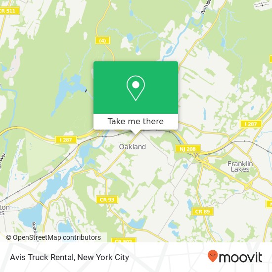 Avis Truck Rental map