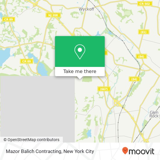 Mazor Balich Contracting map