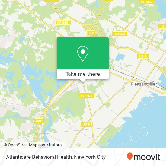 Atlanticare Behavioral Health map