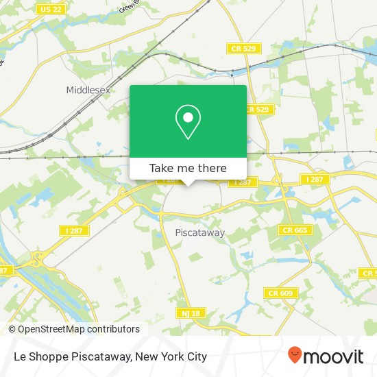 Le Shoppe Piscataway map