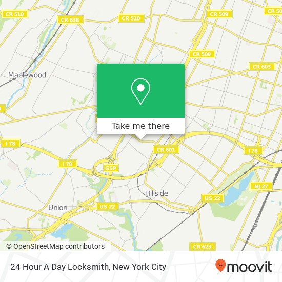 Mapa de 24 Hour A Day Locksmith