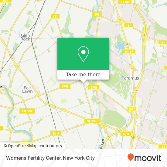 Womens Fertility Center map