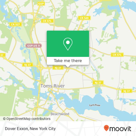 Dover Exxon map