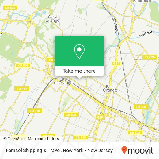 Femsol Shipping & Travel map