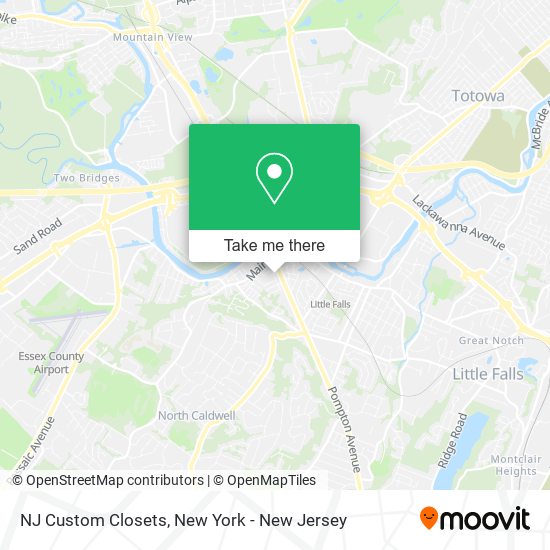 NJ Custom Closets map