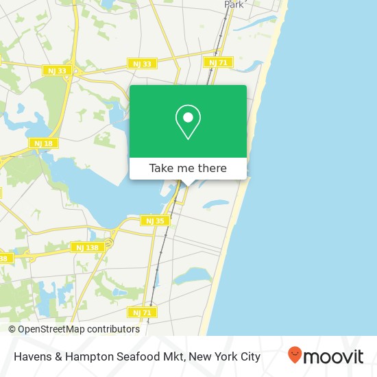 Mapa de Havens & Hampton Seafood Mkt